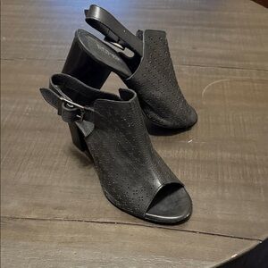 Roper Black Cutout Heeled Sandals
